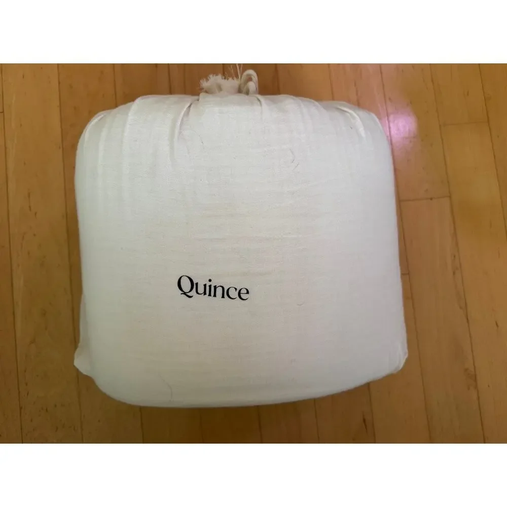 QUINCE Organic Cotton Gauze Duvet Set FULL/QUEEN in UNDYED